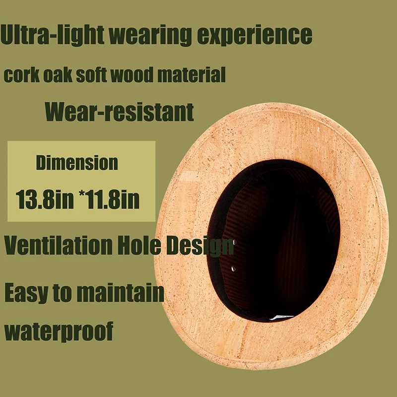 Vintage Cork Sun Hat for Outdoor Use